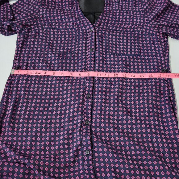Express Printed Pattern Shirt Dress with Sash Size S - Picture 2 of 15